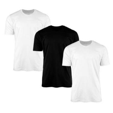 Imagem de Kit 3 Camisetas AMGK Masculina Lisa Básica 100% Algodão-Masculino