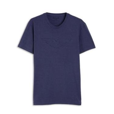 Imagem de Camiseta Ellus Fine Melange Easa MIrror Classic Azul-Masculino