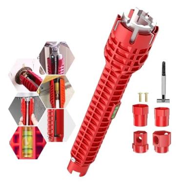 Imagem de LinaLife Chave de torneira multifuncional para pia 14 em 1, instale a chave inglesa, instalação de encanamento de cozinha e reparos para vaso sanitário/pia/banheiro/porcas de cozinha/válvulas de