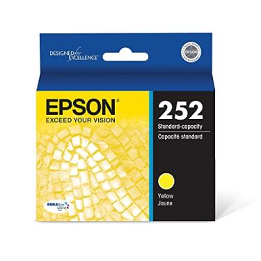 Imagem de EPSON Cartucho amarelo de capacidade padrão DURABrite Ultra Ink 252 (T252420-S) Funciona com WorkForce WF-3620, WF-3640, WF-7110, WF-7610, WF-7620, WF-7710, WF-7720, WF-7210