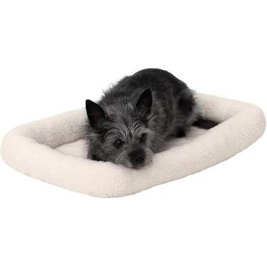 Imagem de QIYANER Cama para cães grandes, lavável, cama ortopédica à prova d'água para cães com capa lavável removível e fundo antiderrapante, creme, 106 x 66 cm,55 * 33cm