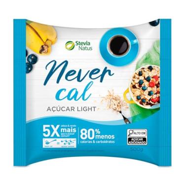 Imagem de Açúcar Light Never Cal Stevia Adoça e Rende 5x mais Stevia Natus 500g
