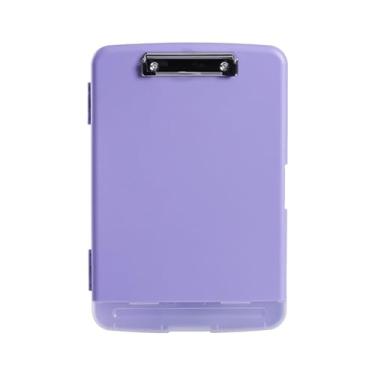 Imagem de Kokiya Prancheta com armazenamento e porta-canetas Pasta de transferência Prancheta de enfermagem para trabalho, violeta claro