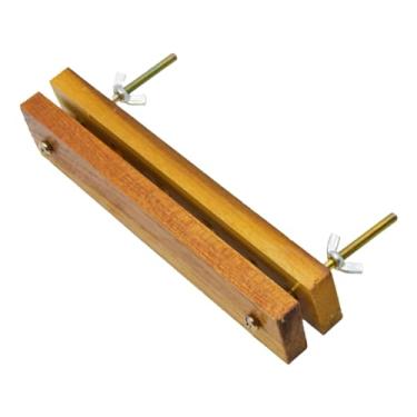 Imagem de kowaku Imprensa de encadernação de madeira, imprensa bookbinder fornece máquina de ligação de papel liso resistente para cartões de desktop de escritório