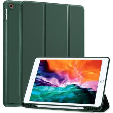 Imagem de Capa para iPad 10a Geração 10,9" com Compartimento para Pencil Anti-impacto Tampa Magnética (Verde escuro)