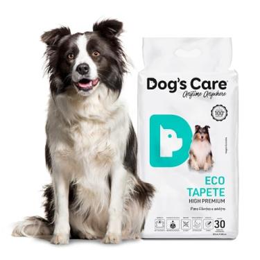 Imagem de DOG’S CARE Eco Tapete Higiênico Descartável High Premium - Tapete Absorvente Para Cães Filhotes, Adultos e Idosos - 82 x 60cm - 30 Unidades