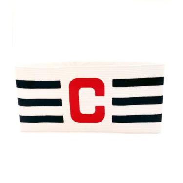 Imagem de Braçadeira Faixa de Capitão Cor Branca Preta Vermelha Tricolor - Estil