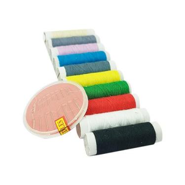 Imagem de Kit 10 Carreteis Para Costura Colorido Sortido Com Conjunto - Aliança