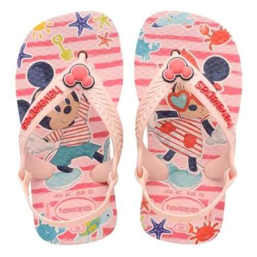 Imagem de Chinelo Havaianas Baby Infantil Bebê Elástico Disney Menina, Rosa, Ver