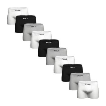 Imagem de Kit Com 10 Cuecas Boxer Polo 781 Algodão Sem Costura Sortida - POLO ST