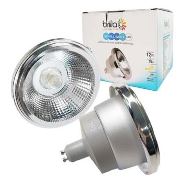 Imagem de Lâmpada Led Ar111 15 12w Gu10 Quente Dimerizável 127V - BRILIA
