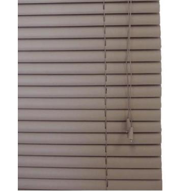 Imagem de Persiana Horizontal Pvc 25Mm Block 120Larg X 220Alt Café - Top Flex Pe