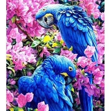 Imagem de Como comprar talagarça Kit completo tela pintada talagarça  lã agulha 