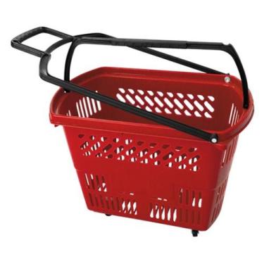 Imagem de 10 Un Cesta Cestinha Supermercado Mercado Rodas Rodinhas - Semaza,  Ve