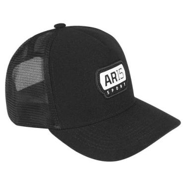 Imagem de Boné AR15 SPORT Preto Aba Curva Telado Ajustável Unissex