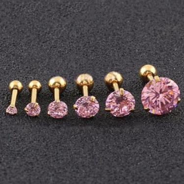 Imagem de Piercing Tragus Cartilagem Ponto De Luz Dourado 2 3 4 5 Mm - DeCastro 