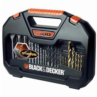 Imagem de Kit Para Furar e Parafusar 100 peças Black Decker A7187-XJ - Black & D