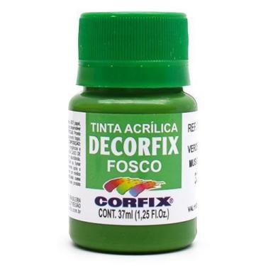 Imagem de Tinta Decorfix Acrílica Fosco 37ml - Corfix, 333 VERDE MUSGO, U