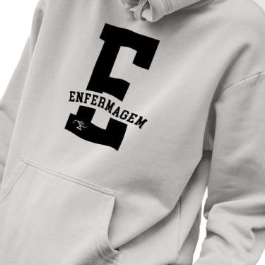 Imagem de Blusa Moletom Masculino Estampado Enfermagem em Algodão Fio 30.1 Pente