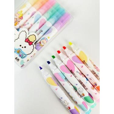 Imagem de Kit 6 Unidades Marca Texto Fofo Kawaii Q-1300 - Sanyueyipin