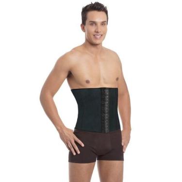 Imagem de Cinta Masculina Modeladora Redutora Abdominal Esbelt KIT 10, G, Preto