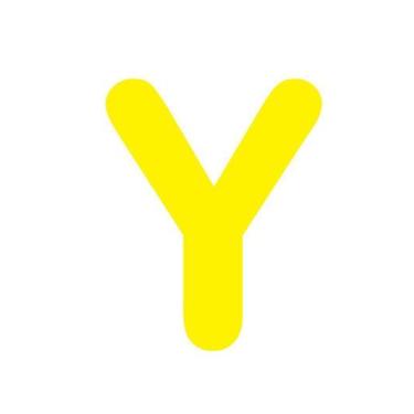 Imagem de Letras em EVA Alfabeto Amarelo - 14cm - Extra Festas, Y