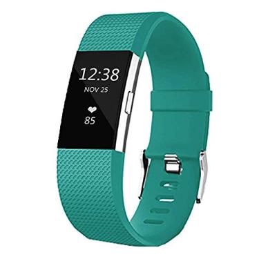 Imagem de Pulseiras de substituição para Fitbit Charge 2, pulseiras clássicas de silicone ajustáveis para Fitbit Charge 2, mulheres e homens