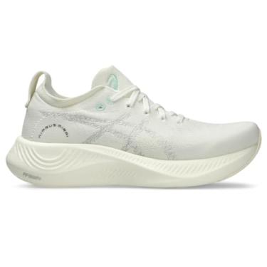 Imagem de ASICS Tênis de corrida unissex Nimbus Mirai, Branco/Branco, 8 Wide Women/6.5 Men