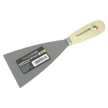 Imagem de Espátula 8 cm Aço Gesso Massa Corrida Multiuso Pintor Drywal - Tradest