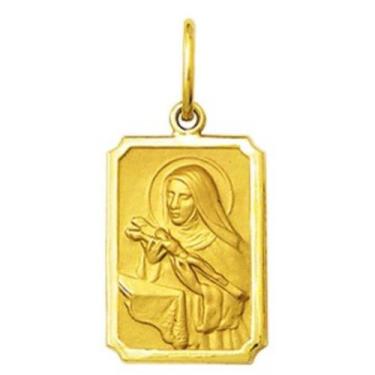 Imagem de Pingente Medio 1.6cm Modelo Retangular Santos Ouro 18k ( 29 Santos ) K