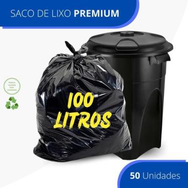 Imagem de Saco De Lixo 100 Litros Reforçado Resistente - 50 Unidades - Verdecasa