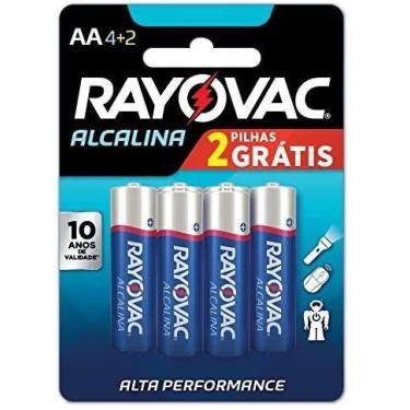 Imagem de Pilha alcalina (aa) pequena 1,5v crt com 6 rayovac - Rayvac