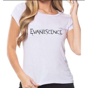 Imagem de Camisa Baby Look Evanescence Frase Banda Camiseta 100%  Algodão - SEMP