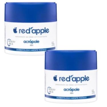 Imagem de Kit 2 Desodorante Em Creme Acrópole 55G - Red Apple