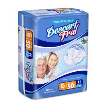 Imagem de Fralda Geriátrica Descart Fral Mega Tamanho G com 50 unidades