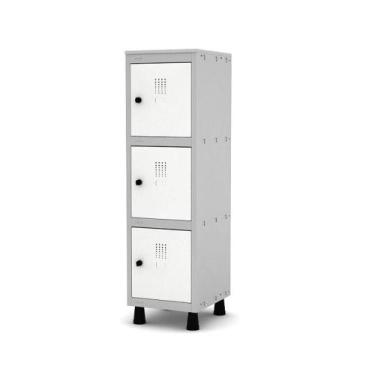 Imagem de Mini Armário Guarda Volume Locker Roupeiro 1 Vão 3 Portas MGRP501/3 Ci