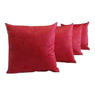 Imagem de Kit 4 Capas De Almofadas Decorativas Sued Lisas 45x45 Lindas - INGRID 