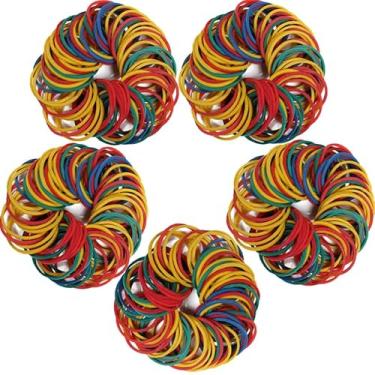 Imagem de AIWOQI Elásticos de borracha tamanho #10, 760 peças, elástico de borracha, 1 polegada, multicolorido, #10, para material de escritório, pastas de arquivo, dinheiro
