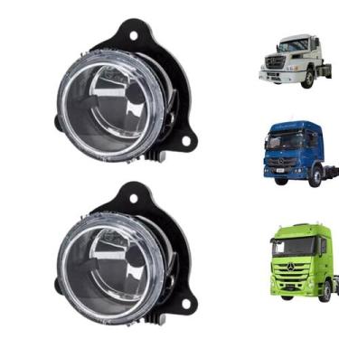 Imagem de Par de Farol de Milha Auxiliar Neblina Caminhões Mercedes Benz Actros 
