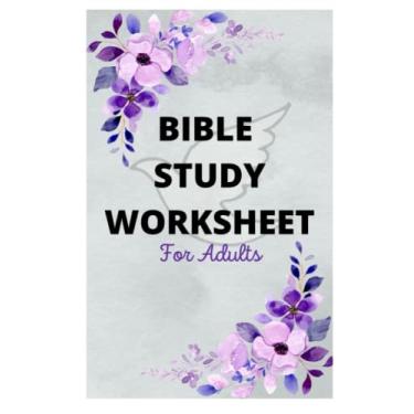 Imagem de BIBLE STUDY WORKSHEET FOR ADULTS: Guide to Journaling Scriptures, 100 pages, 6x9", Devotional Sheet for Men and Women