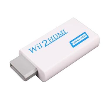 Imagem de Calsgkspray Conversor Wii para HDMI, suporta 720P, 1080i, 1080P, 480i, 480p, PAL, NTSC, conector de áudio de 3,5 mm, fácil de ligar e usar, sem necessidade de instalação de cabos e adaptadores