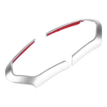 Imagem de 2 Pçs Capa de Volante Quadro Guarnição para Msport F20 F22 F30 F32 F10 F06 F15 F16 Quadro Volante Guarnição Decorativa (Cromagem)