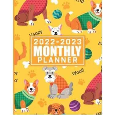 Imagem de 2022-2023 Monthly Planner: 2 Years of Planning With Federal Holidays | A4 - Two Year Monthly Planner/Calendar/Schedule - To Do List - 24 Months ... Up To December 2023 | Beautiful Dogs Cover