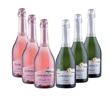 Imagem de Espumantes Moscatel e Moscatel Rosé Garibaldi - Kit misto 6 unidades