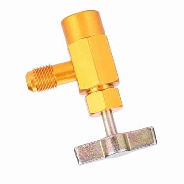 Imagem de R-134A R-134 AC REFRIGERANTE TAP TAP 1/2 Ferramenta de Rosca Gold de Alumínio Pesado Gold para Acessórios do de Ar Condicionado