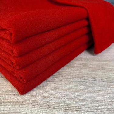 Imagem de Pano De Prato Pé De Galinha Legítimo Bainha Vermelho - 10 Un - IC Come