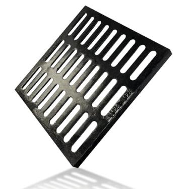 Imagem de Tongmo Grelha De Drenagem De Ferro Fundido 20X20, Grelha De Esgoto Classe B125, Tampa De Drenagem Externa Resistente Às Intempéries, Grelha De Canal Para Serviço Pesado, Grelha De Drenagem Quadrada