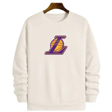 Imagem de Blusa Moletom Gola Basquete LA Los Angeles Laker Basketball
