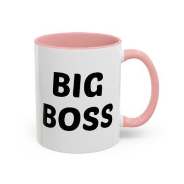Imagem de Caneca de café Big Boss - presente para o dia do chefe, decoração de escritório, motivação de liderança, uso diário, copo engraçado para aniversário de trabalho