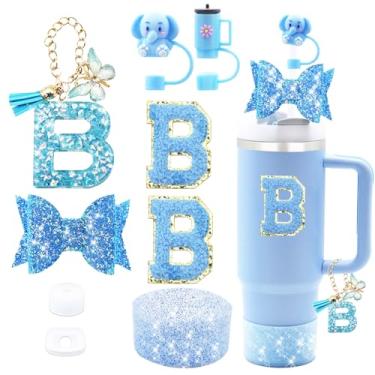 Imagem de Liangang Conjunto de acessórios de copo de 9 peças para Stanley 850 g 1,134 g, incluindo 2 peças Stanley capa de palha e bota, tampa à prova de derramamento, pingente de alça, canudo de laço, 2 peças